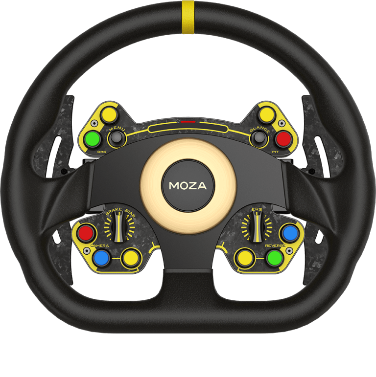 Moza RS Steering wheel D formunda direksiyon simidi Deri D