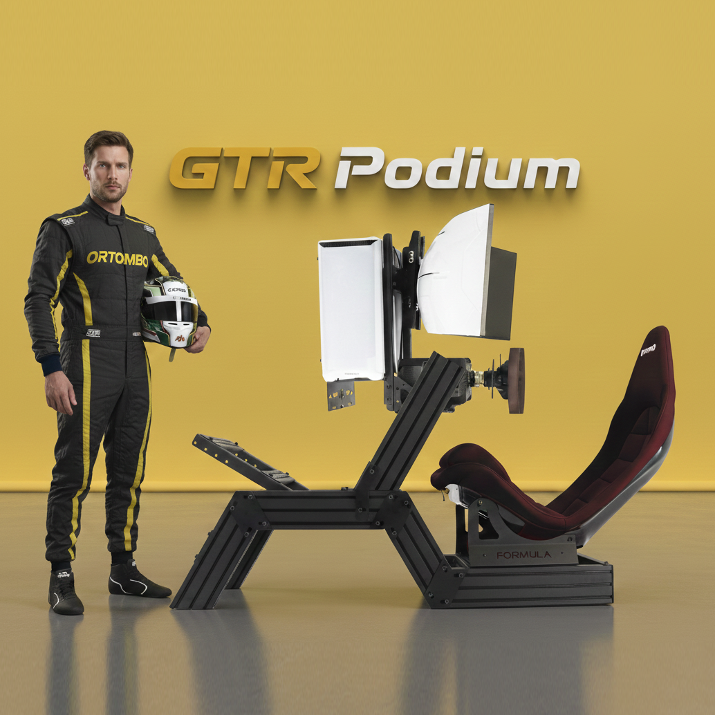 Podium Sim Racing Ortombo GTR Podium Formula kokpit Şase + Koltuk , f1 yarış simulatörü sim r